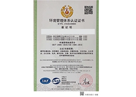 上海环境管理体系认证证书